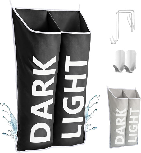 Hanging Laundry Hamper Bag XL 40x22", Space Saving over the Door Storage Bags, Behind the Door