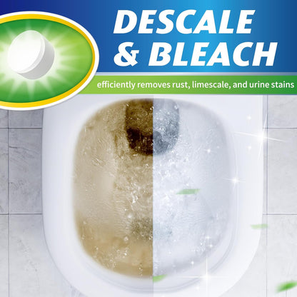 Toilet Bowl Cleaner Tablets - 20 PCS Automatic Bleach Toilet Cleaner Tablets, Slow-Releasing