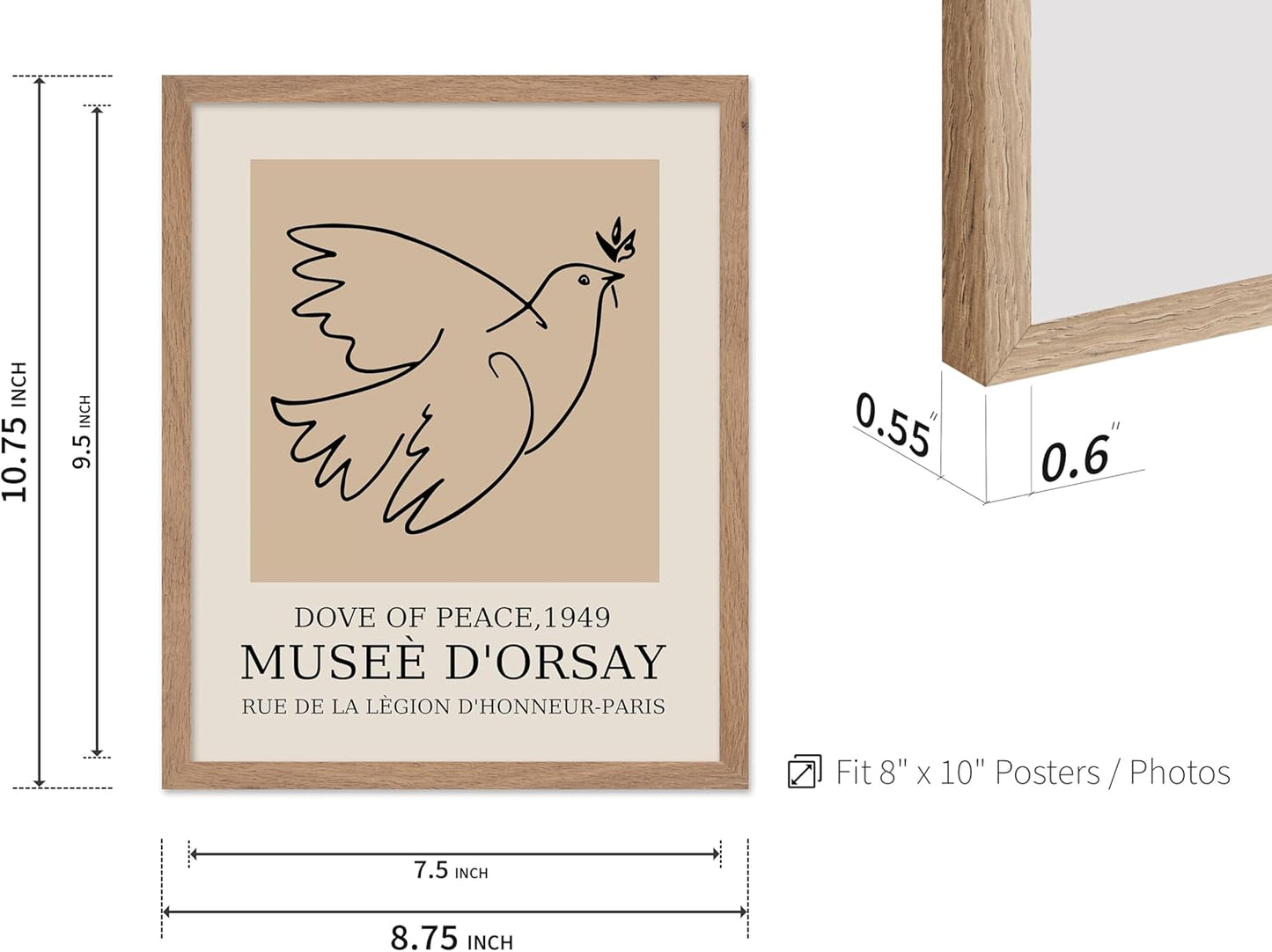 Poster Master Vintage Poster - Retro Minimalist Print - Gift for Artist, Friend - Dove Of Peace
