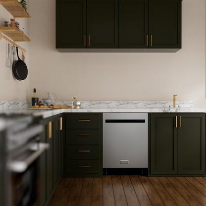 Empava 24 Inch Built-in Dishwasher, Stainless Steel Tub 15 Place Settings, 8 Wash Cycles, Top