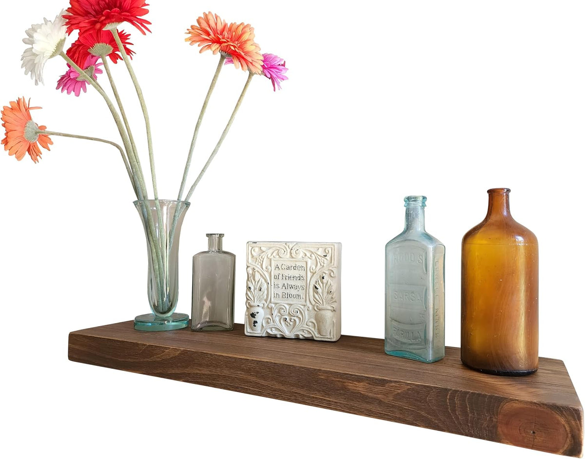joelsantiques - 18 Inch Wooden Floating Shelves for Wall - 18x8x2 in - Made of Natural Wood - Heavy