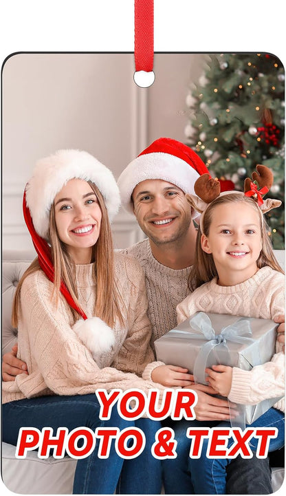 Personalized Christmas Ornaments with Photo - Custom Picture Text Ornaments for Christmas 2025