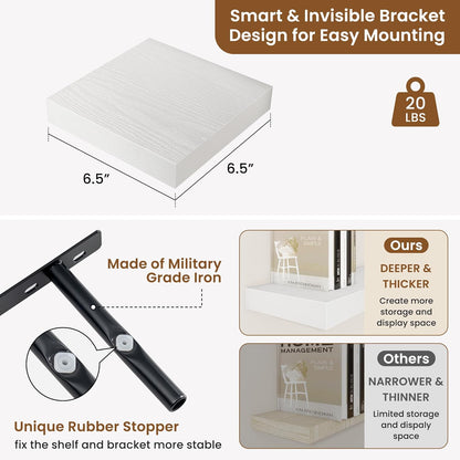 fuqing Floating Shelves for Wall, Bathroom Shelf Wall Mounted for Storage, Shelves with Invisible