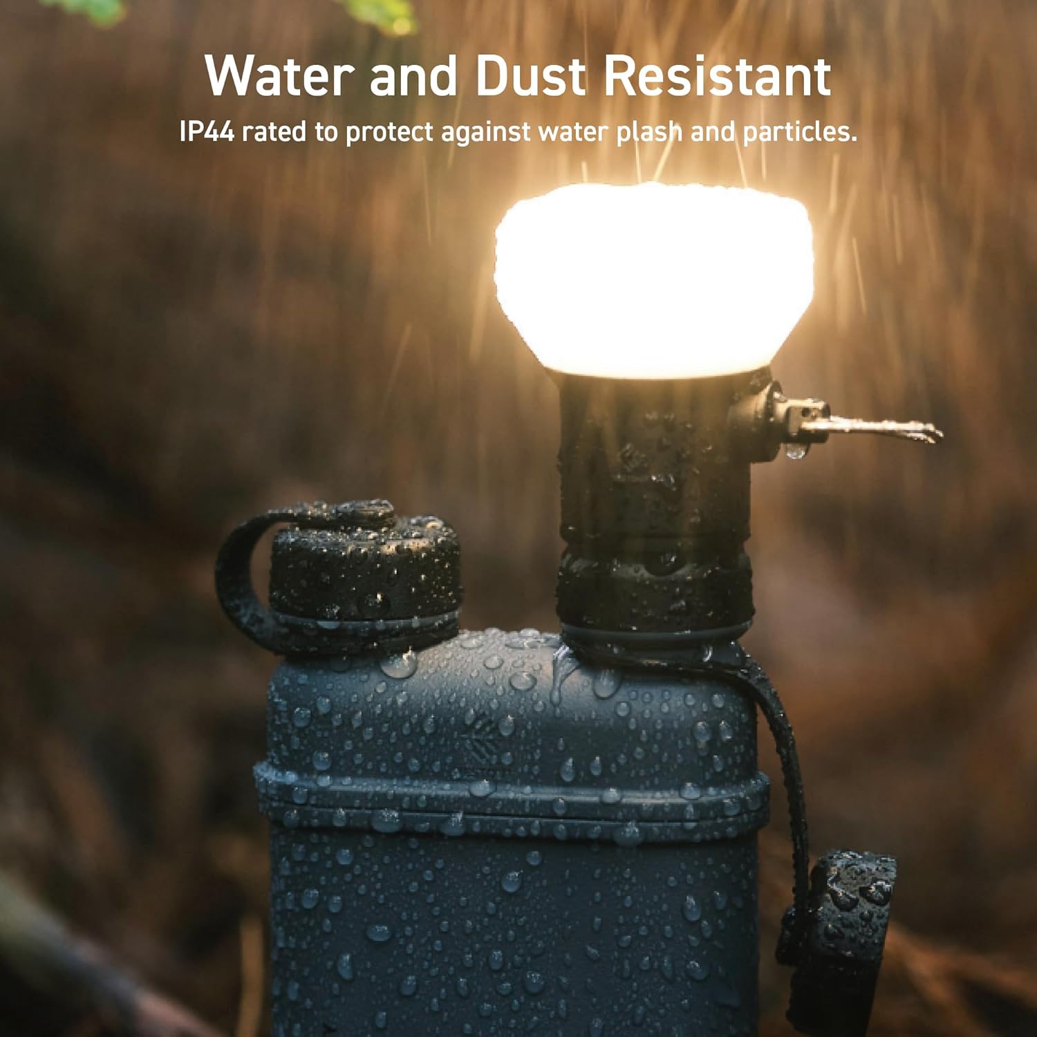 ELECOM NESTOUT Outdoor Camping LED Lantern w/ Mini Tripod, Dimmable USB Powered Soft LED Light