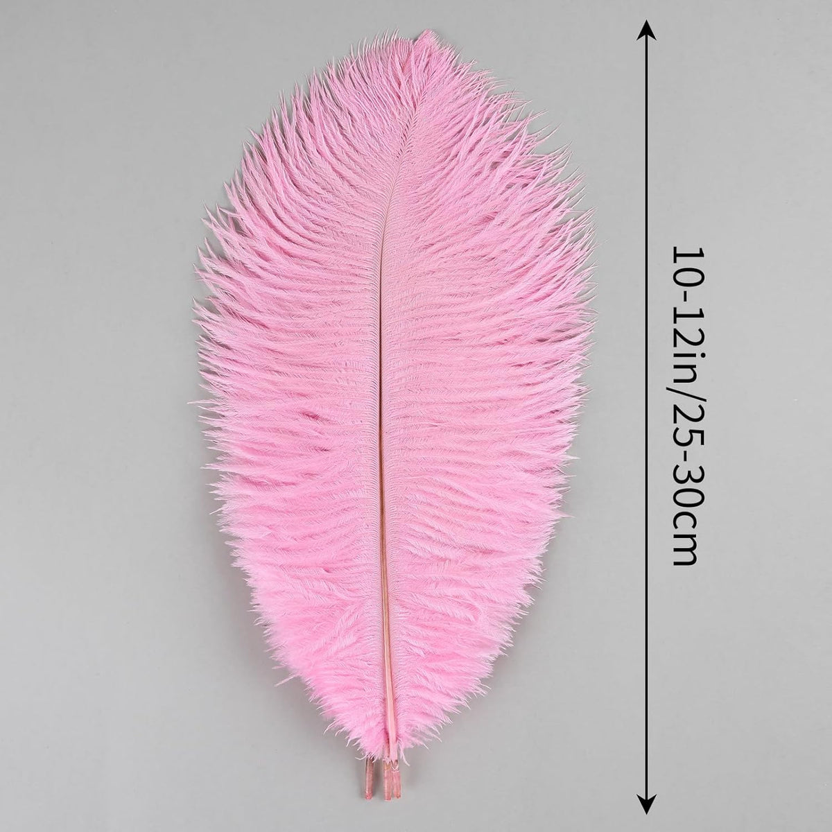 THARAHT Pink Ostrich Feathers 24pcs Natural Bulk 10-12Inch 25cm-30cm for Crafts Wedding Party