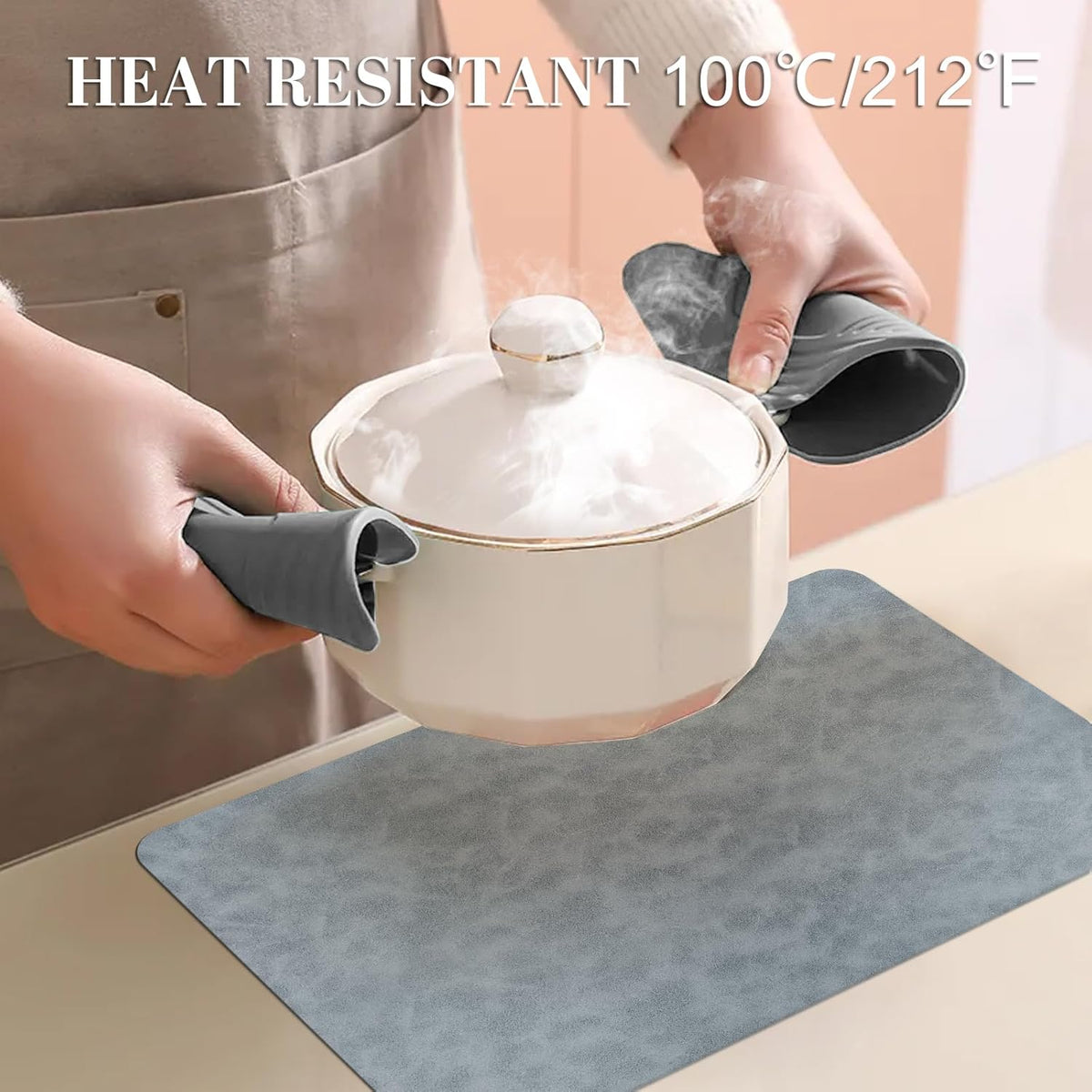 BLESWIN Faux Leather Placemats, PU Dining Table, Waterproof and Oil Resistant Easy to Clean, Heat