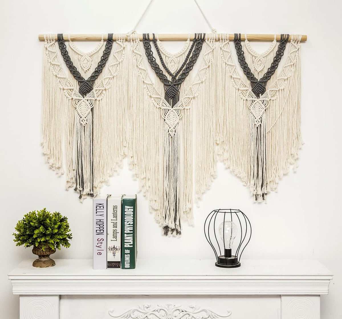 guzhiou large macrame wall hanging - Boho Tapestry Macrame Wall Decor Art- Chic Bohemian Handmade