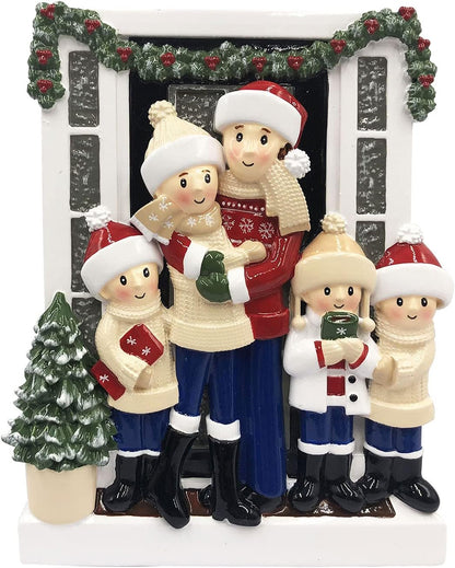 3D Welcoming Family of 5 Christmas Ornament 2025 Personalized Family Christmas Ornaments 2025 |