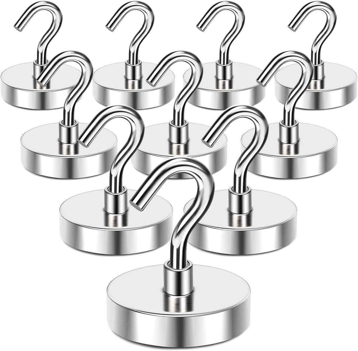 MIKEDE Strong Magnetic Hooks, 110Lbs Heavy Duty Magnetic Hooks for Cruise Cabin, Neodymium Earth