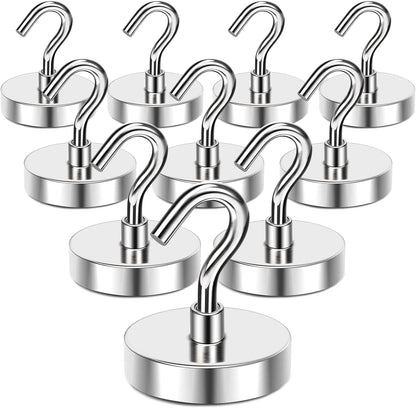 MIKEDE Strong Magnetic Hooks, 110Lbs Heavy Duty Magnetic Hooks for Cruise Cabin, Neodymium Earth