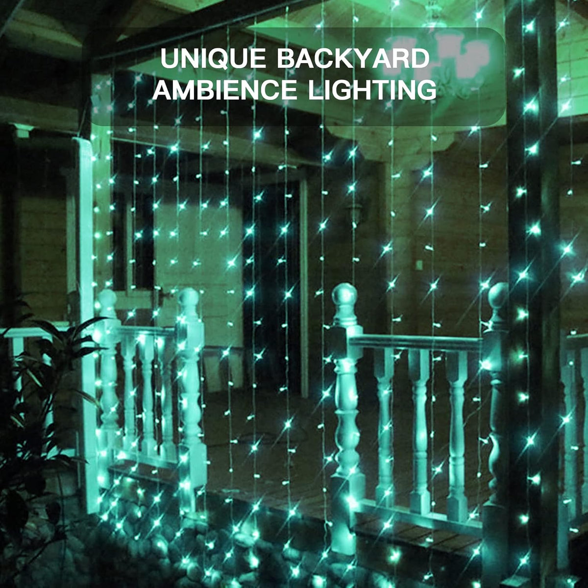suddus Curtain Lights for Christmas, 200 Led 6.5ft x 6.5ft Hanging String Lights Outdoor, Fairy