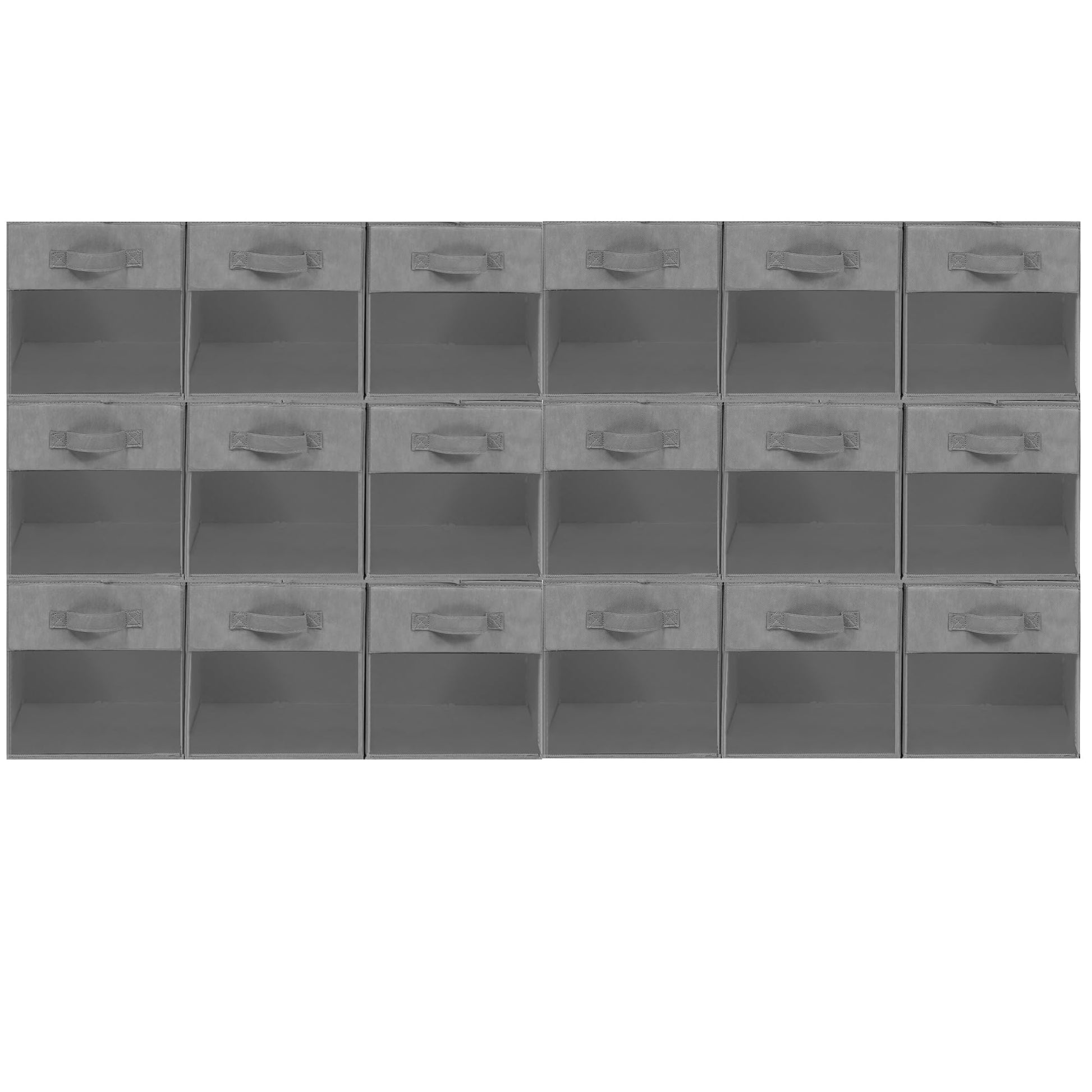 Storage Bins with Clear Window, 11x11 Storage Cubes, Collapsible Cube Storage Box, Fabric Closet