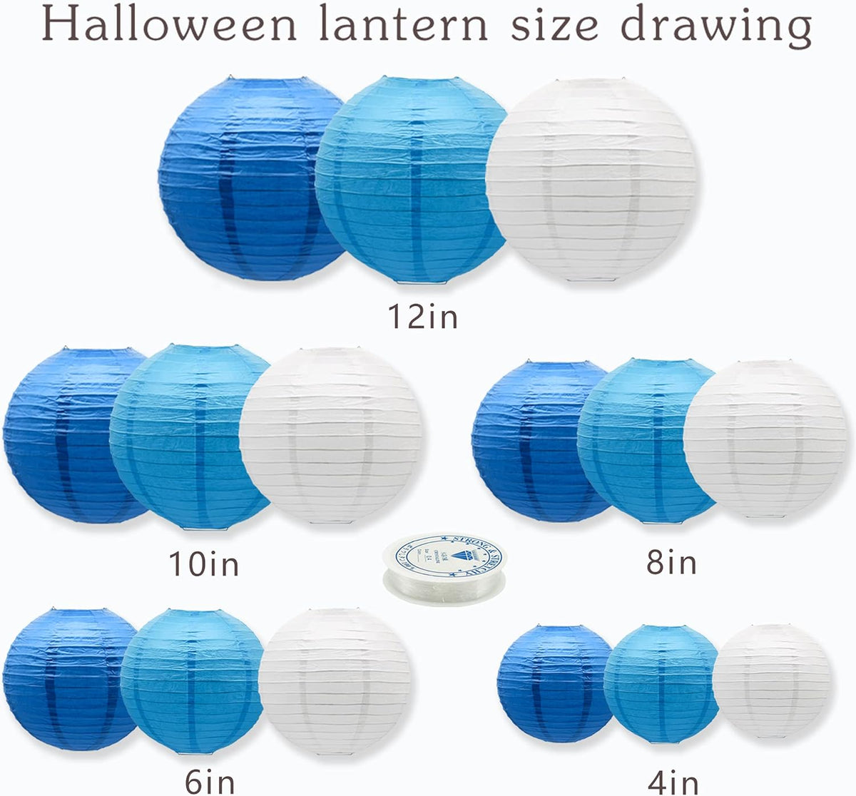 Paper Lanterns Party Decorations Blue - Hanging Paper Lanterns Indoor Outdoor - Wedding Graduation
