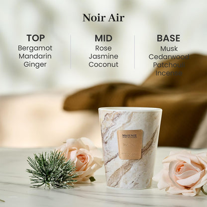 M&SENSE NoirAir Scented Candles for Home, Lead-Free Wick Highly Scented Jar Candles, 14.1 Oz 80