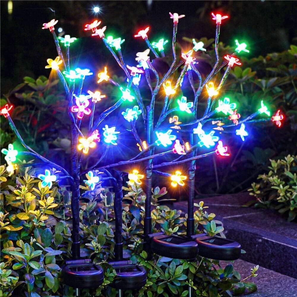 Solar Garden Lights Outdoor,Waterproof Outdoor Solar Lights for Outside Decorative 6Pack, 120Led