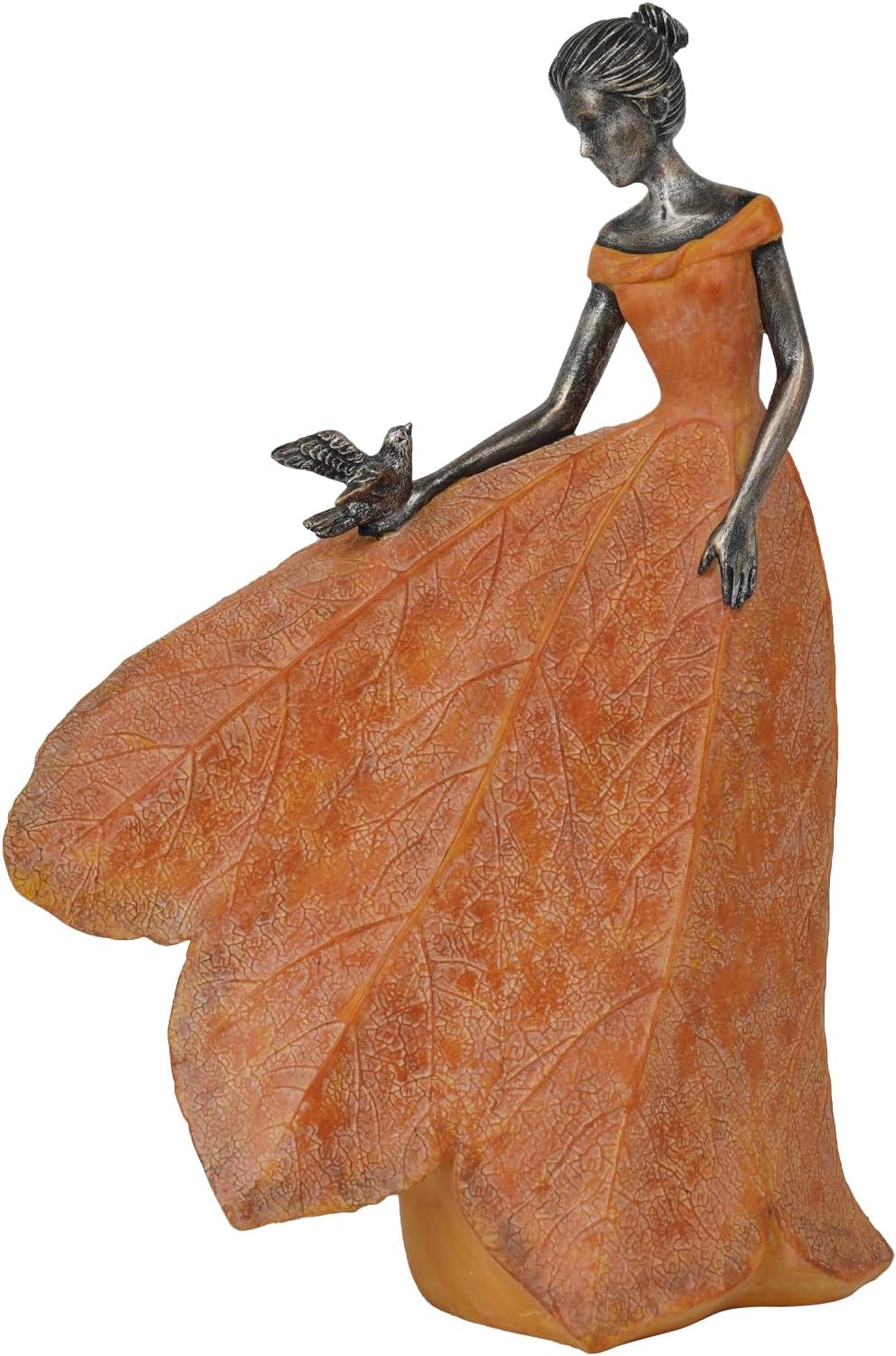 Guichifun Fairy Statue Collection Home Decoration - Orange Leaf Angel Girls Resin Home Decor for