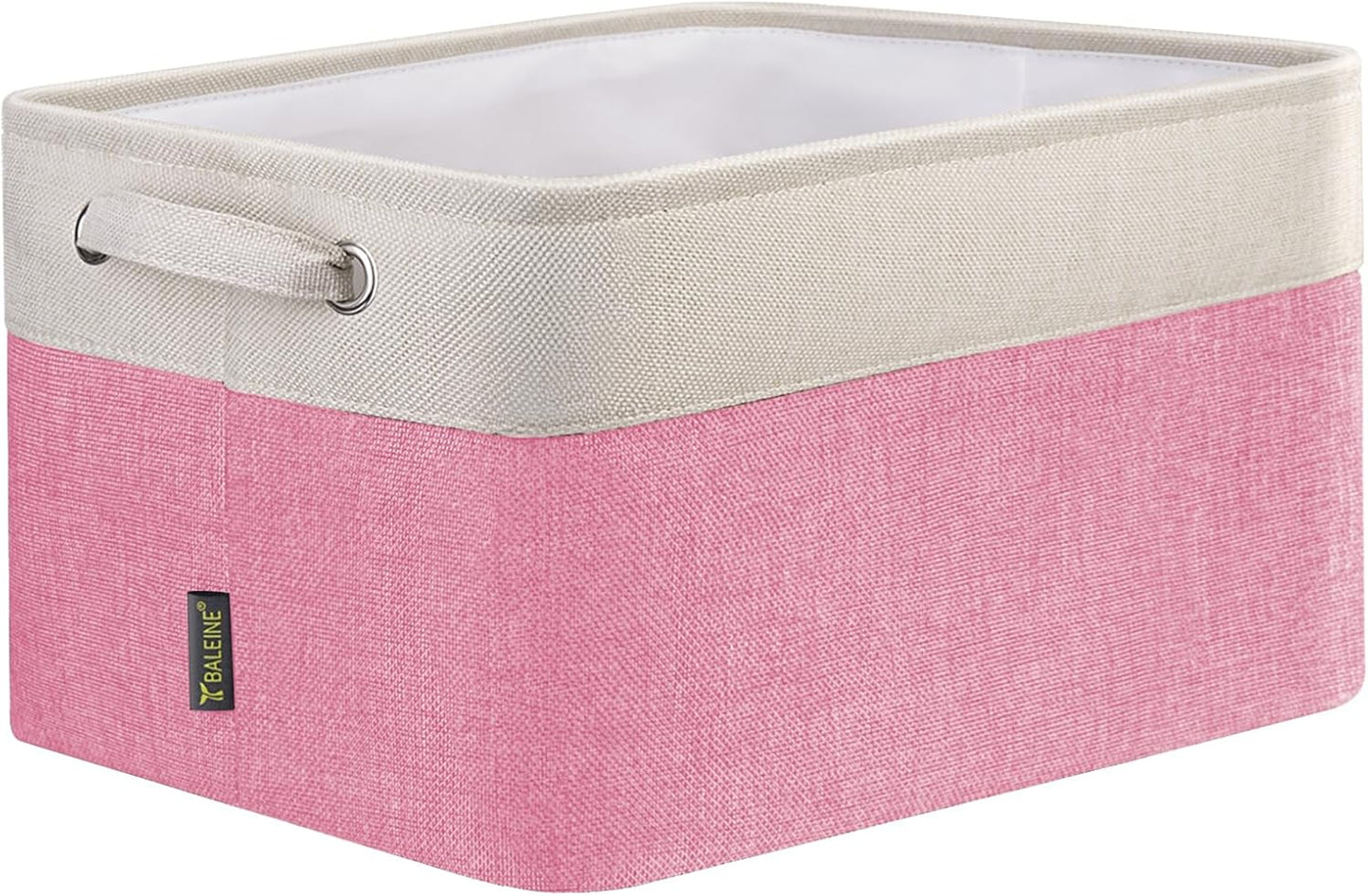 BALEINE 1 Pack Fabric Storage Bins for Shelves, Linen Storage Baskets for Organizing, Decorative