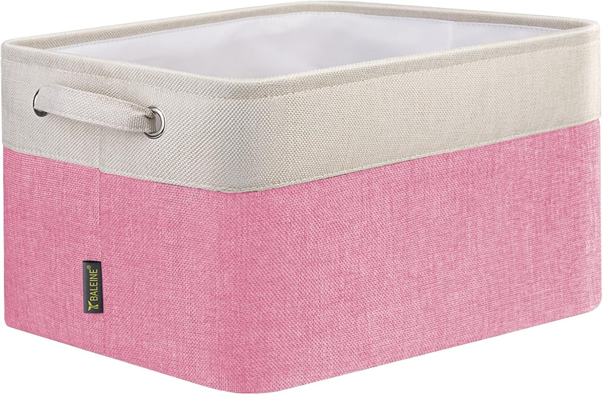 BALEINE 1 Pack Fabric Storage Bins for Shelves, Linen Storage Baskets for Organizing, Decorative