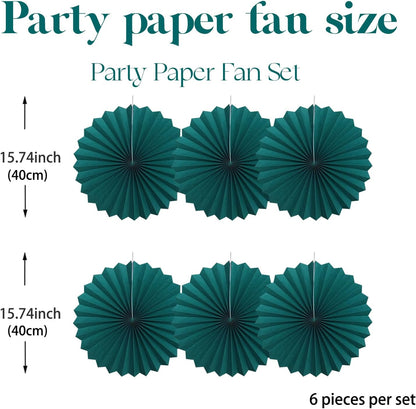 Green Birthday Decorations,DIY Green Paper Fans Hanging Decoration ,Party Supplies Party Fans 16in