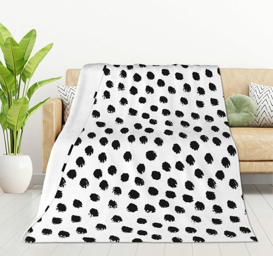 HGOD DESIGNS Polka DotsBlanket, Super Soft Brush Strokes Dots Throw Blanket 40"x50" Blanket for Bed