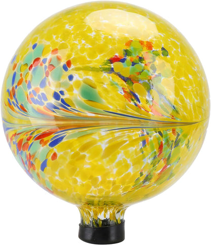 10 Inch Gazing Ball Glass Reflective Garden Globe Outdoor Gazing Globe Yard Ornament for Garden