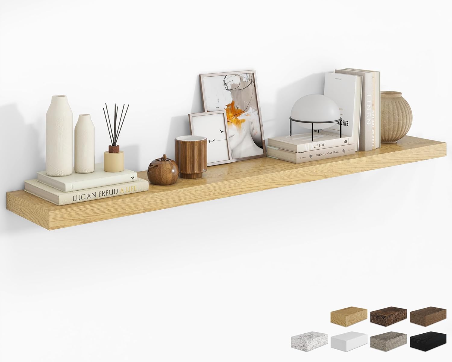 RICHFOCUS 72Inch Floating Shelves for Wall 1 Pack Shelves for Bedroom|Kitchen|Bathroom Wall Mounted