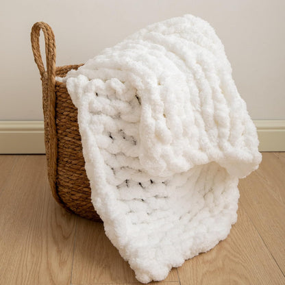 WESHIONGOO Chunky Knit Blanket Throw 40"×40" Knitted Throw Blankets for Couch Bed Fluffy Soft
