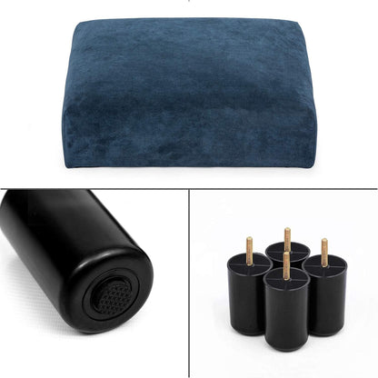 Joveco Small Foot Rest Stool Ottoman, 15" Fabric Square Short Low Footstool Upholstered Footrest