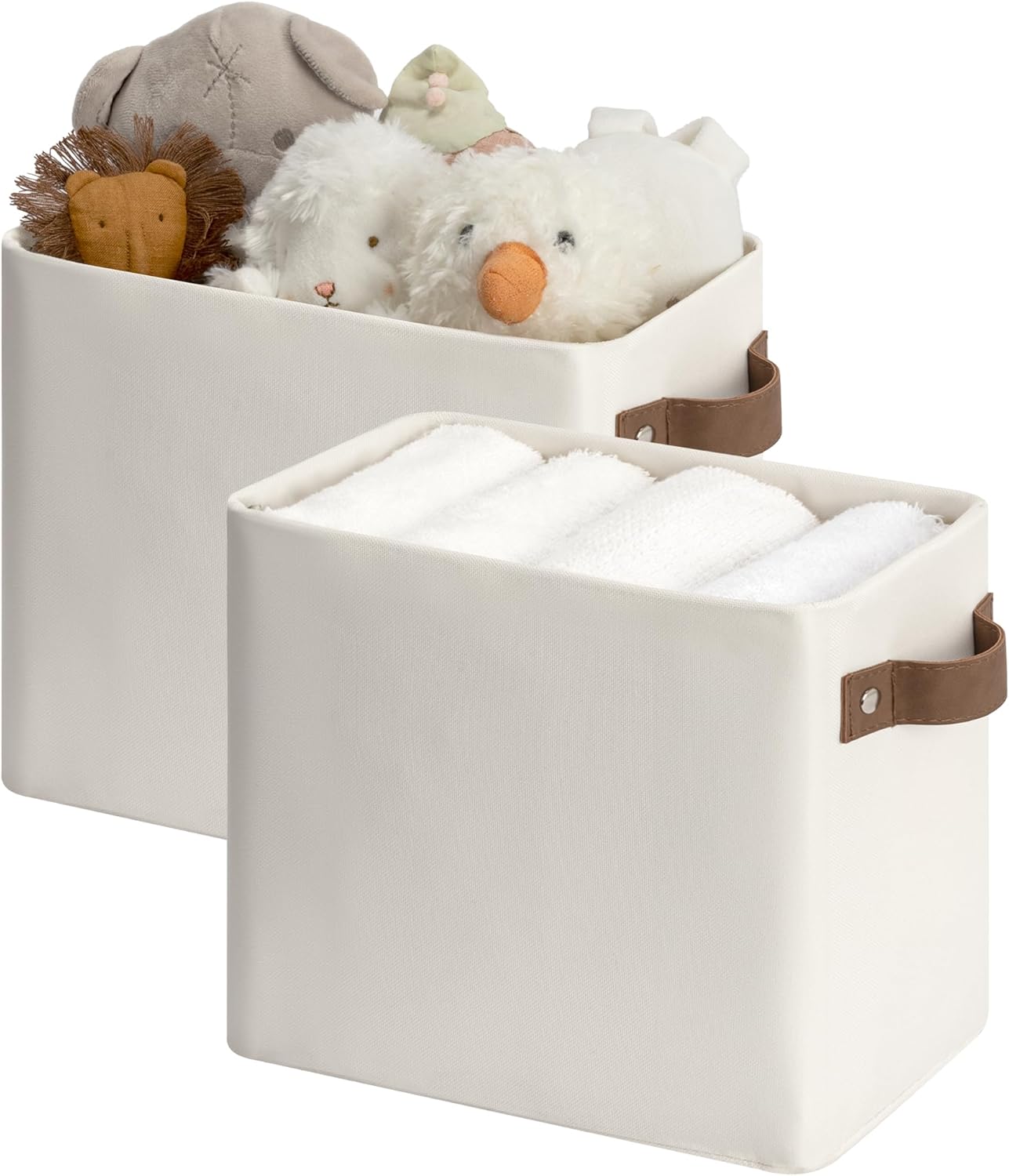 StorageWorks Narrow Storage Bins, Small Basket for Closet and Shelves, Rectangular Fabric Organizer