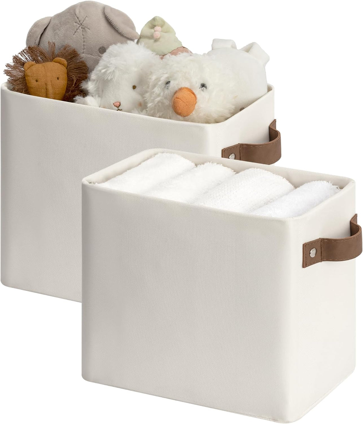 StorageWorks Narrow Storage Bins, Small Basket for Closet and Shelves, Rectangular Fabric Organizer