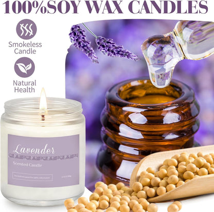 6 Pack Candles for Home Scented Aromatherapy Candles Gifts Set for Women, Lavender Candle, 37.8 oz