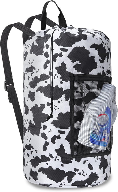 Femuar Laundry Bag Backpack Durable Laundry Bag with Shoulder Straps and Mesh Pockets Portable