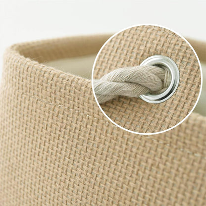 TheWarmHome Decorative Basket Rectangular Fabric Storage Bin Organizer Basket with Handles for