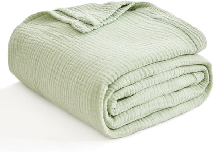 EMME Muslin Baby Blankets 100% Cotton 4-Layer Swaddle 40"x50" Lightweight Soft Breathable for