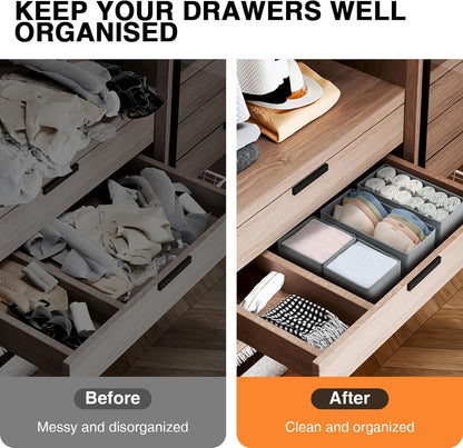 DIMJ Drawer Organizer Clothes 18 Pack - Foldable Baby Organizers and Storage & Dresser Organizer