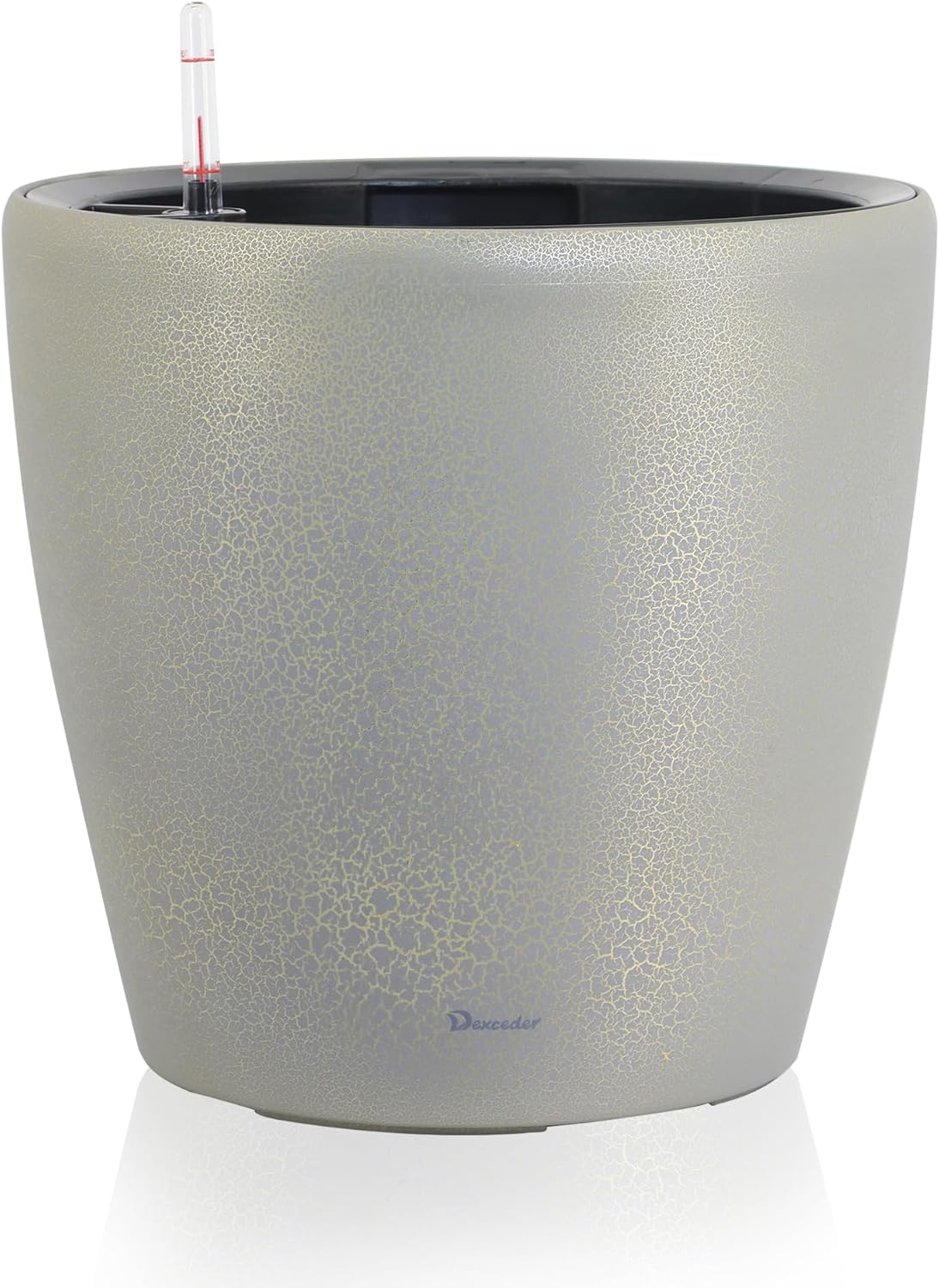 Dexceder 15x14 Self Watering Planter with Wheels Indoor Outdoor, Inner Pot Design, Thickened Large