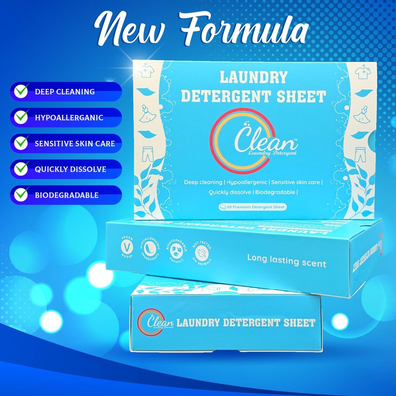 Clean Laundry Detergent™– Hypoallergenic, Eco-Friendly, Plant-Based, Biodegradable, 100% Natural