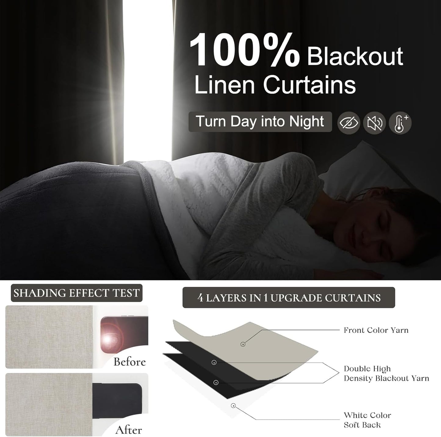 100 Inch Length Extra Wide Pinch Pleated Blackout Curtains 84 Inch Long for Living Room,Farmhouse