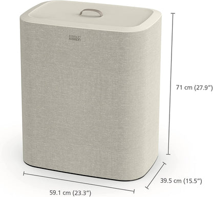 Joseph Joseph Tota Trio 90 liter/23.8 gallon Laundry Hamper Separation Basket with lid, 3 Removable