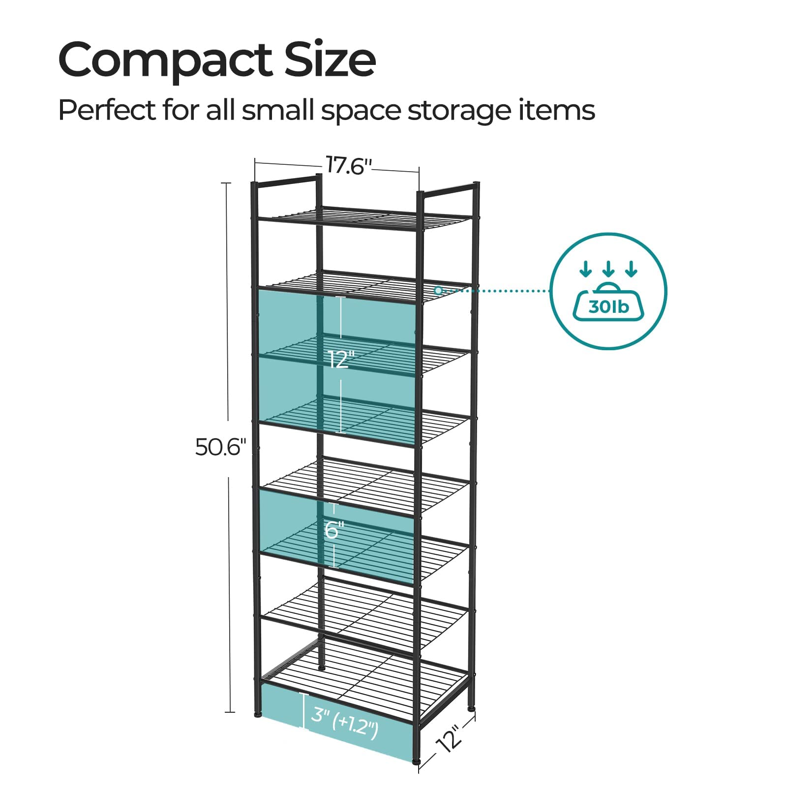 SONGMICS Metal Shoe Rack, Free Standing Shoe Organizer for Entryway Closet Garage Small Spaces