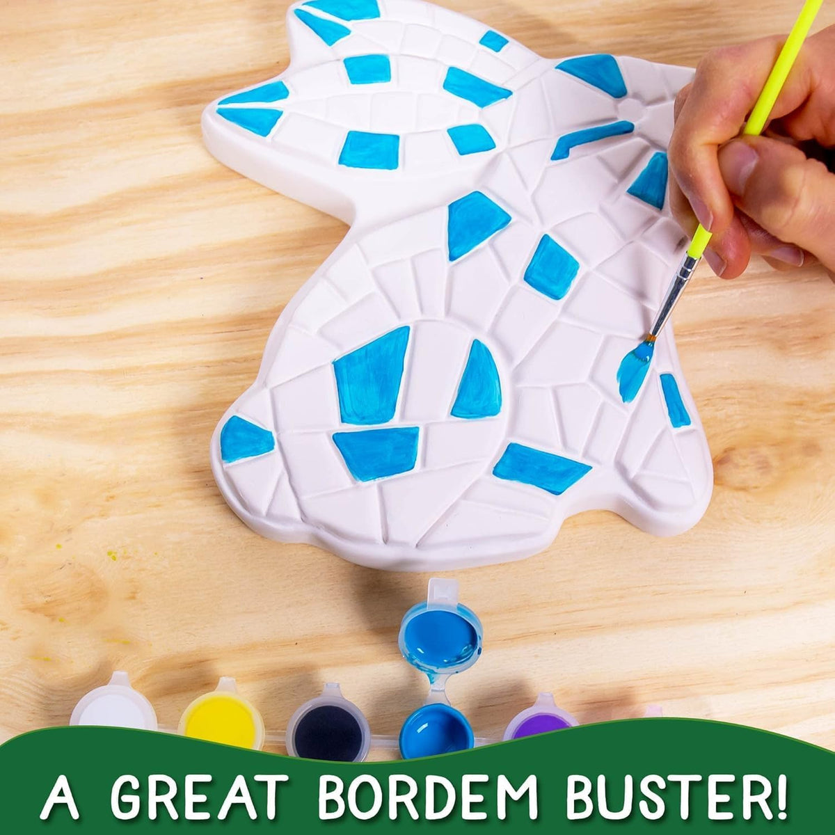 Creative Roots Paint Your Own Bunny Garden Stone, Craft Kits, Stepping Stones Kit for Kids
