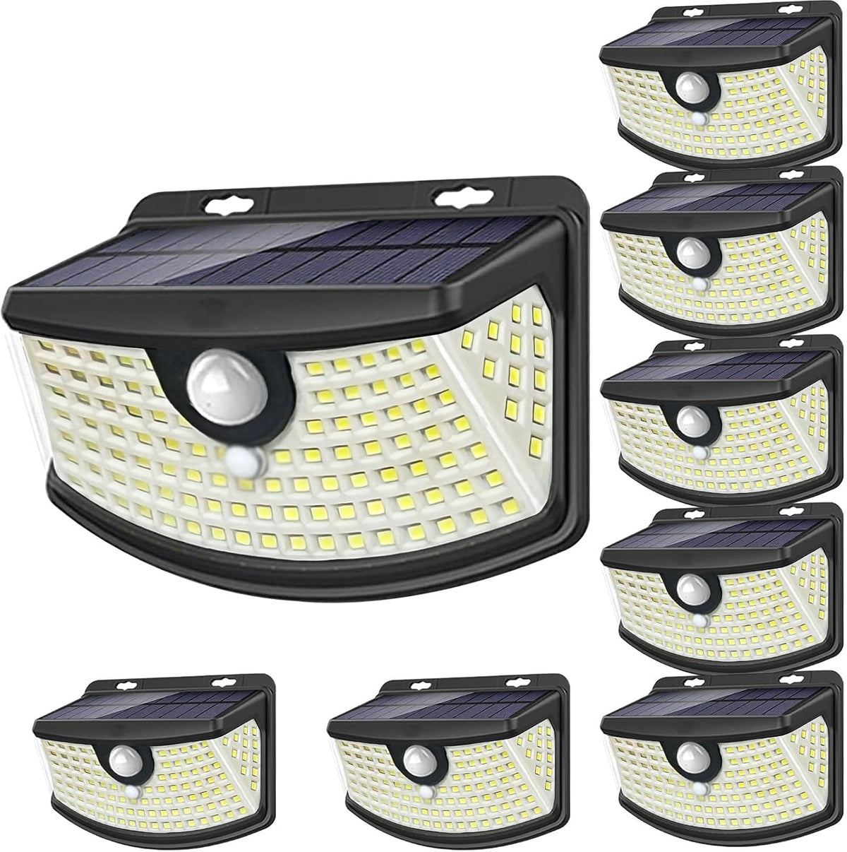 Aootek New Solar Motion Sensor Lights 120 LEDs with Light Reflector,270° Wide Angle, IP65