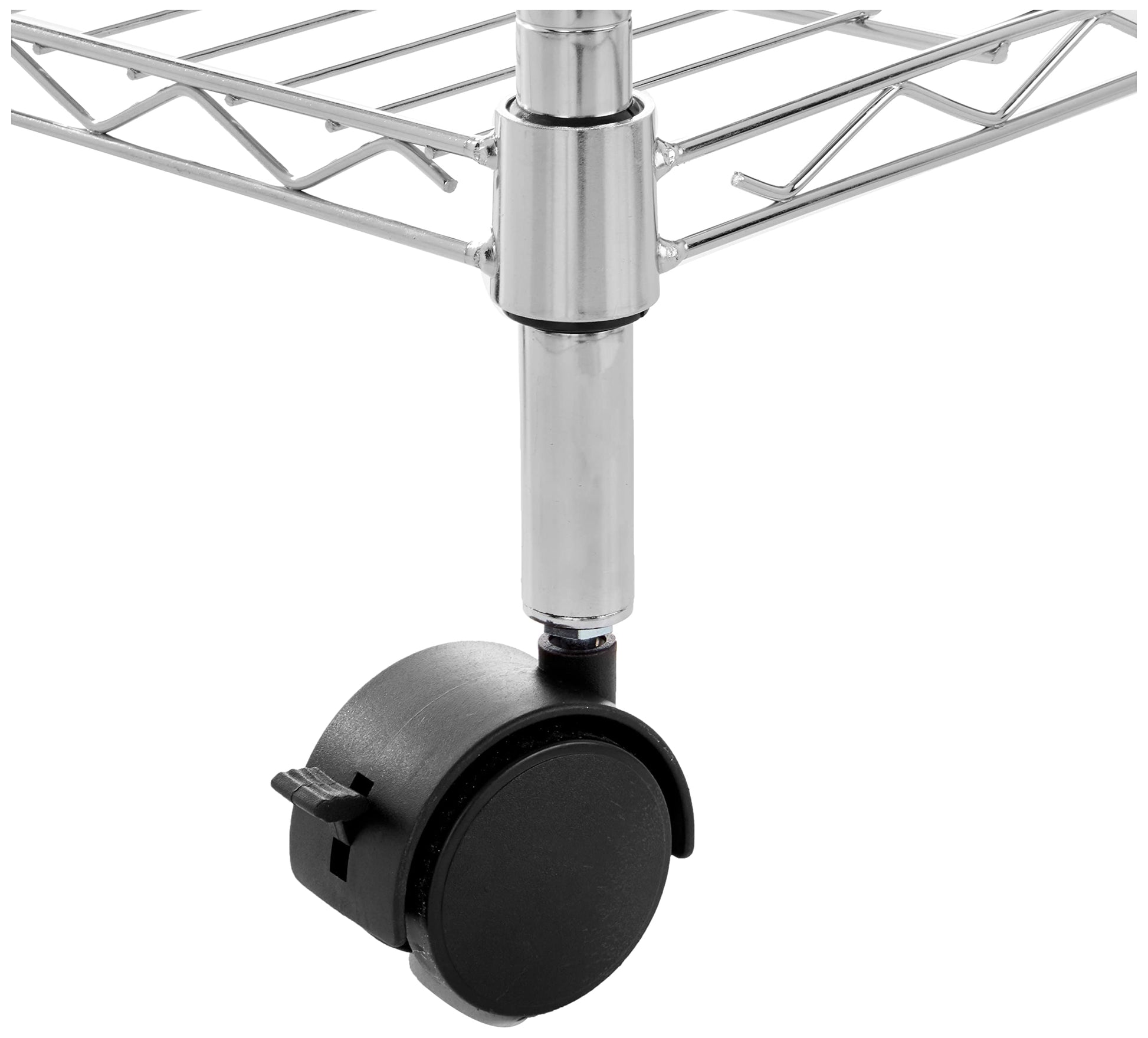 Amazon Basics 3-Shelf Heavy Duty Adjustable Wire Shelving Storage Rack on 2" PP Plastic Wheel