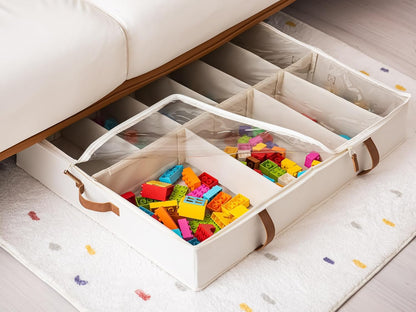 StorageWorks Shoe Organizer Under Bed for Closet, 2-Pack Ultra-thick Fabric Shoe Storage Containers