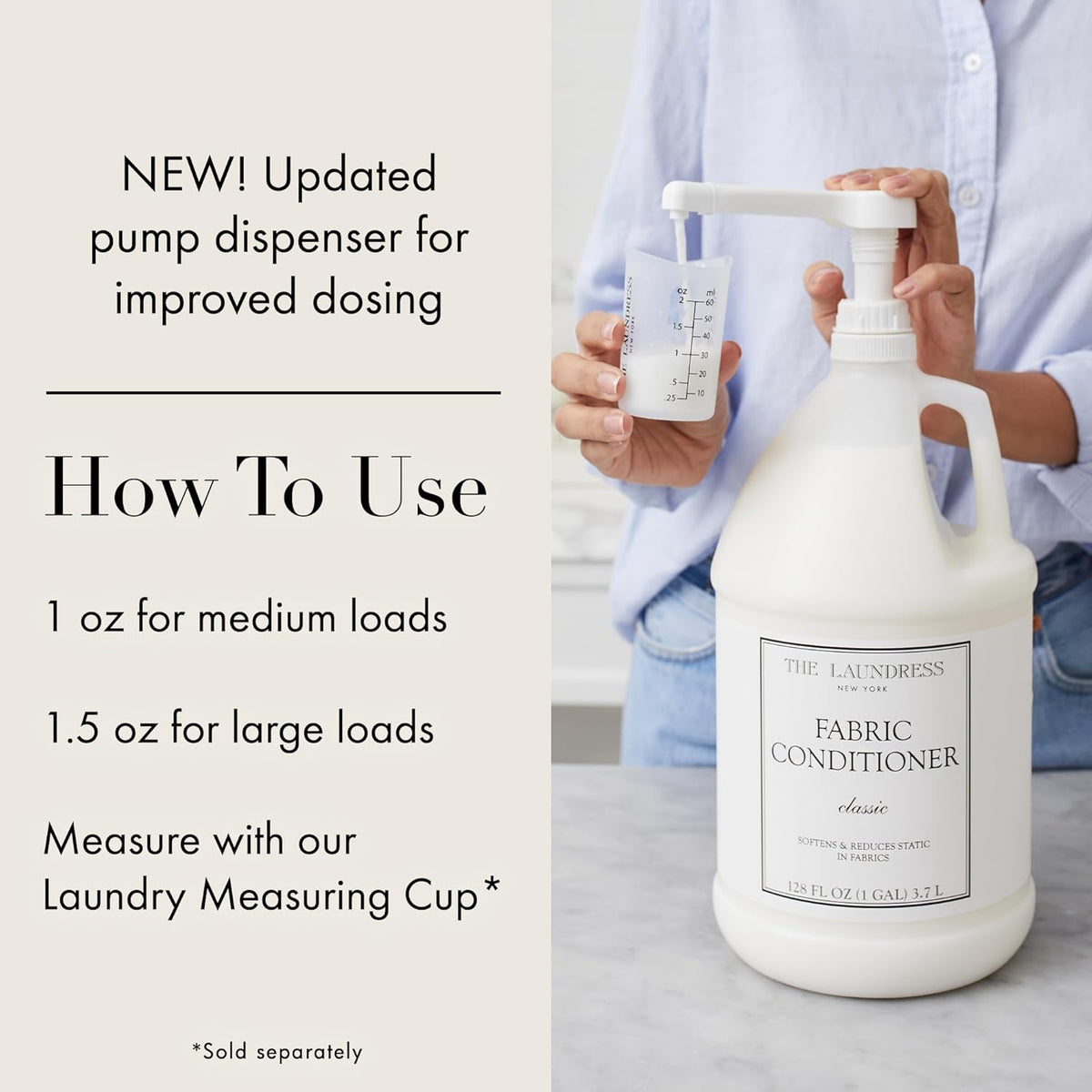 The Laundress Signature Fabric Conditioner Classic, Concentrated Fabric Softener Liquid, Soften
