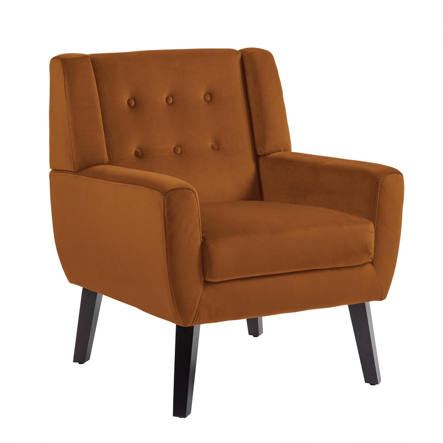 UIXE Accent Chair, Velvet Upholstered Armchair for Living Room, Modern Club Arm Chairs Comfy Single