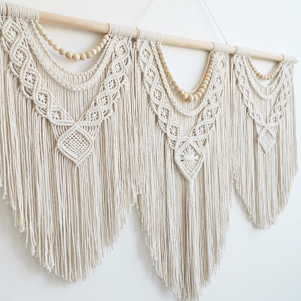 Achart Macrame Wall Hanging Large- Boho Wall Decor- large wall art- Wall Decor Living Room- Macrame