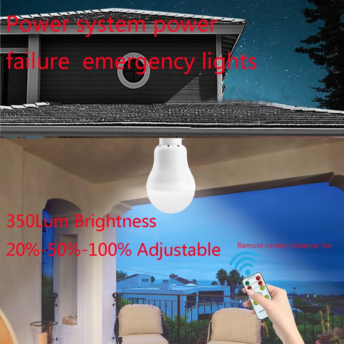 Solar Light Bulb Portable 350LM Solar Powered Camping Light Led Lantern Outdoor for Lamp Light