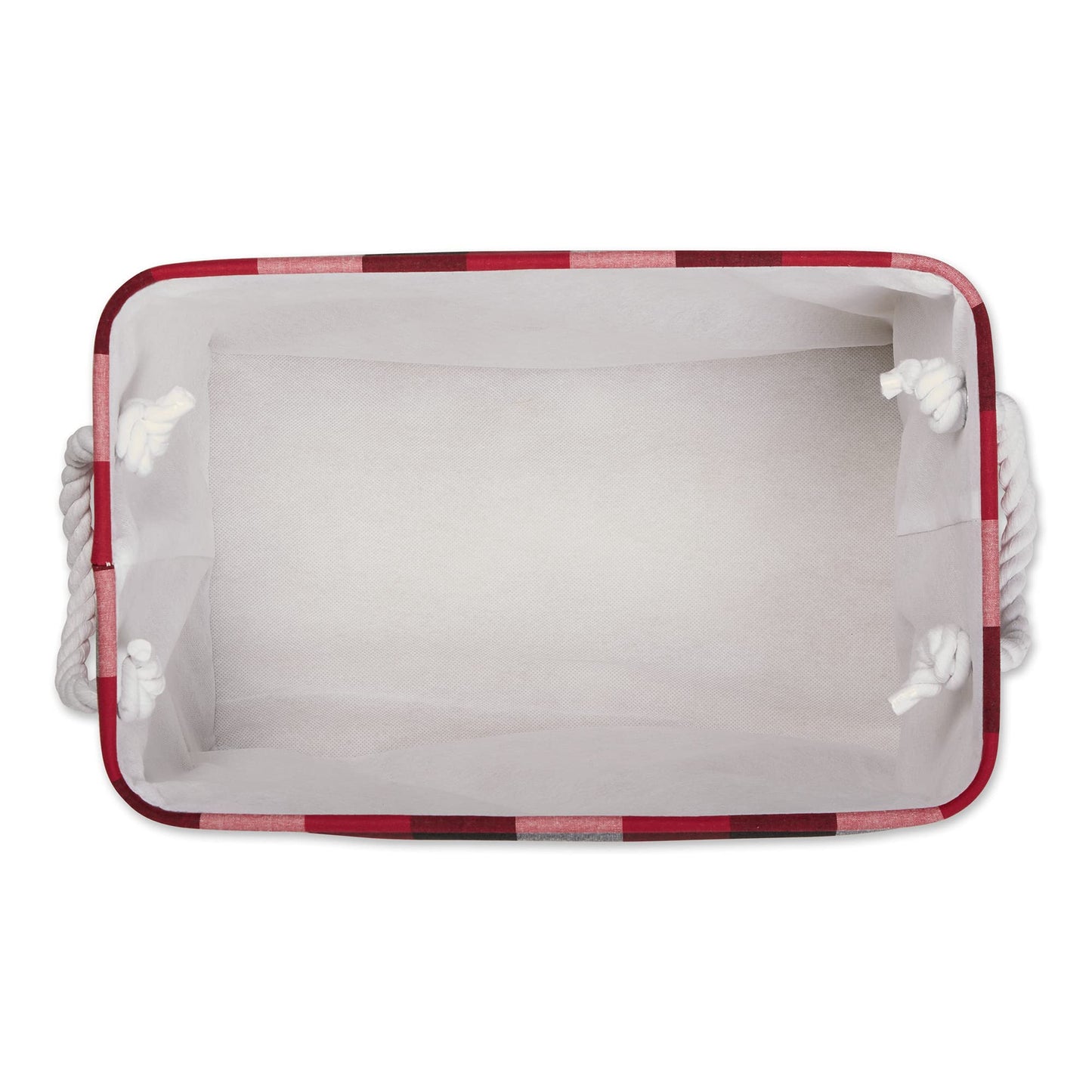 DII Buffalo Check Storage Collection Collapsible Bin with Handles, Large Rectangle, 17.5x12x15, Tri