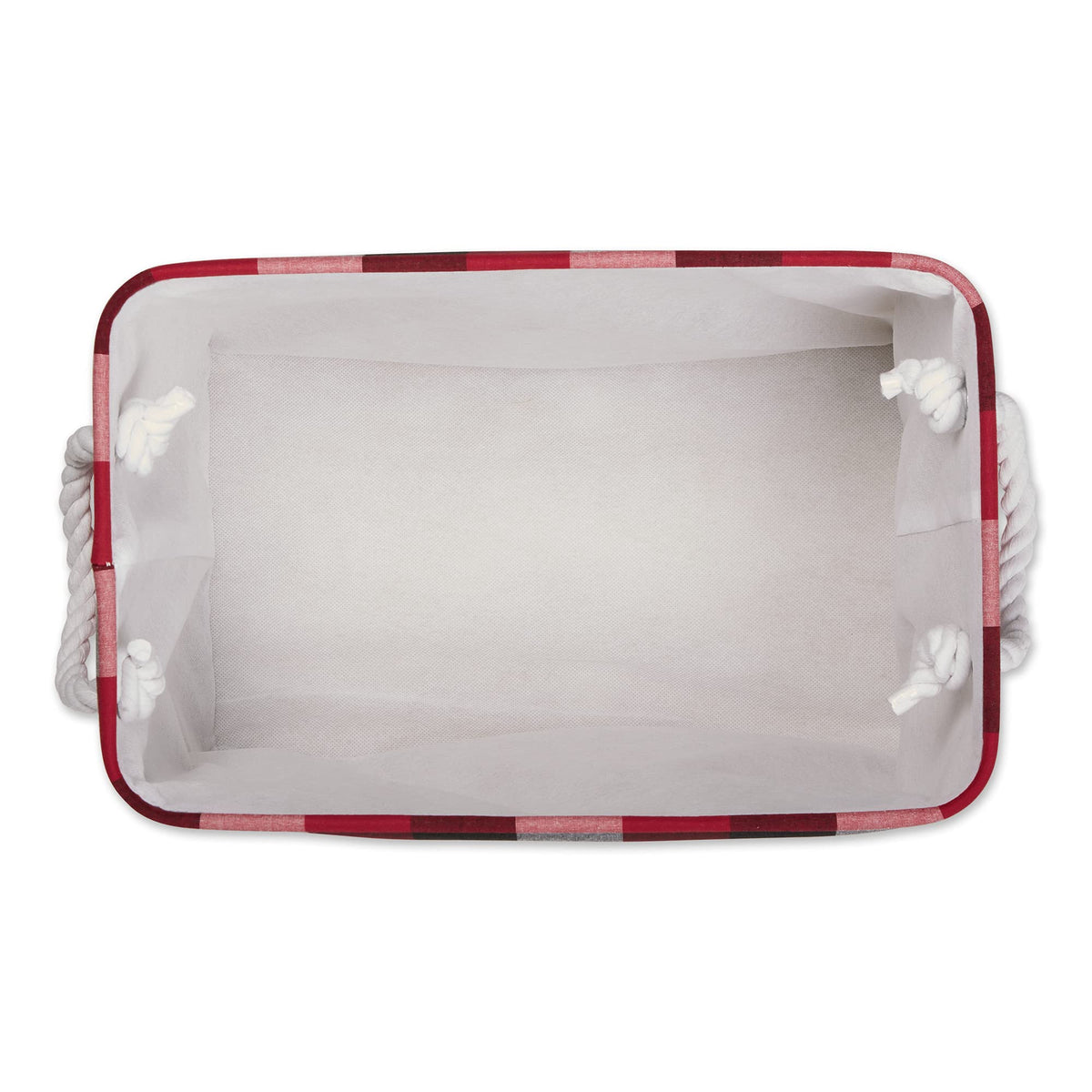 DII Buffalo Check Storage Collection Collapsible Bin with Handles, Large Rectangle, 17.5x12x15, Tri